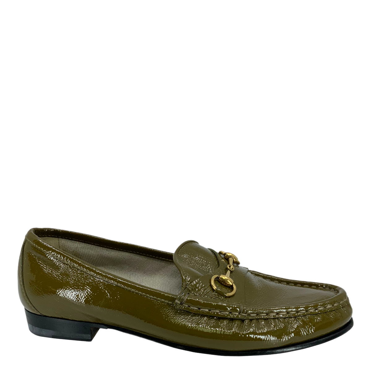 Gucci Classic Patent Leather Horsebit Loafers Size 7