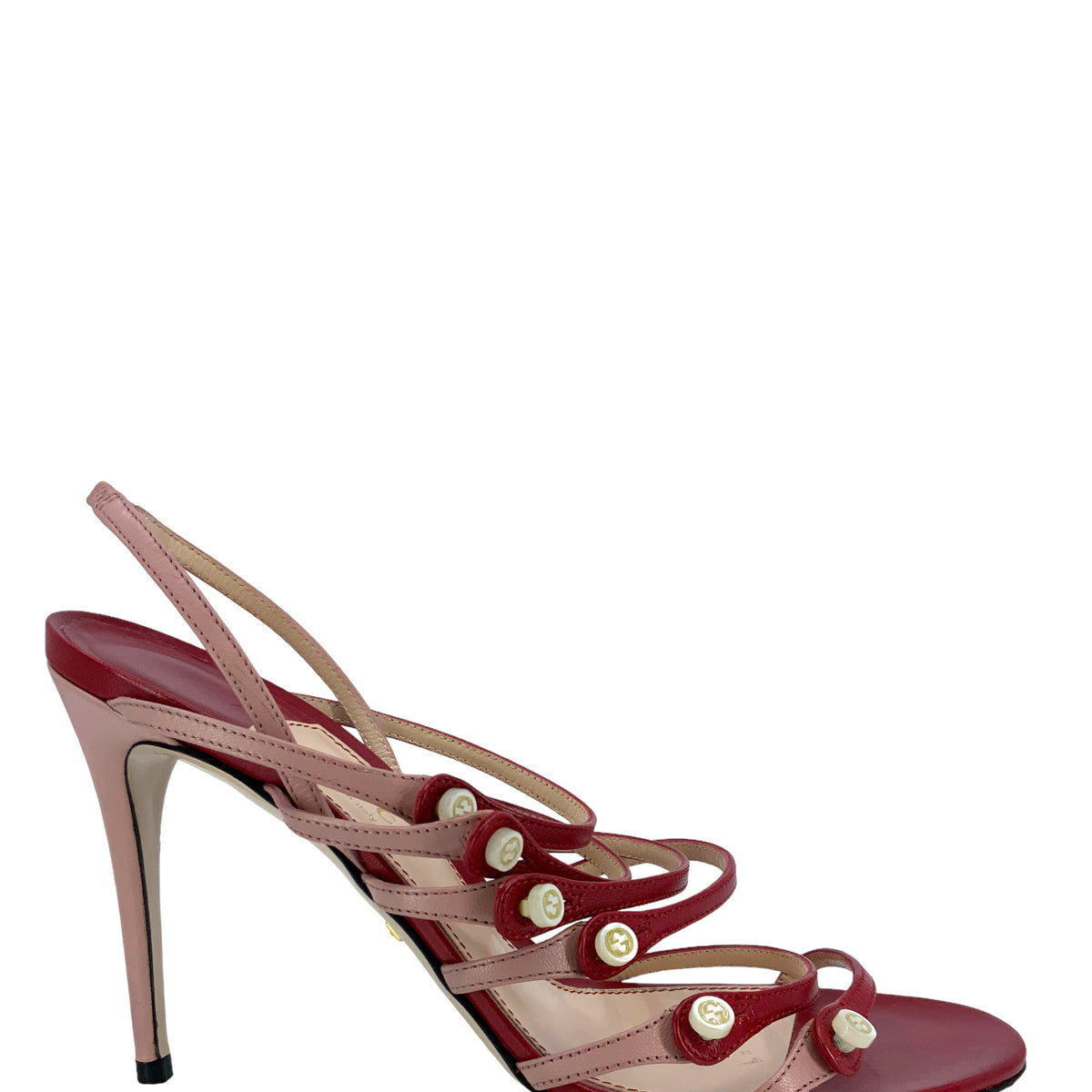 Gucci Aneta Strappy Leather Caged Sandal Size 7.5