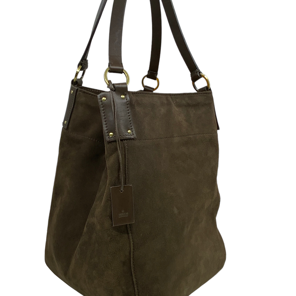 GUCCI Vintage Suede Large Hobo Bag