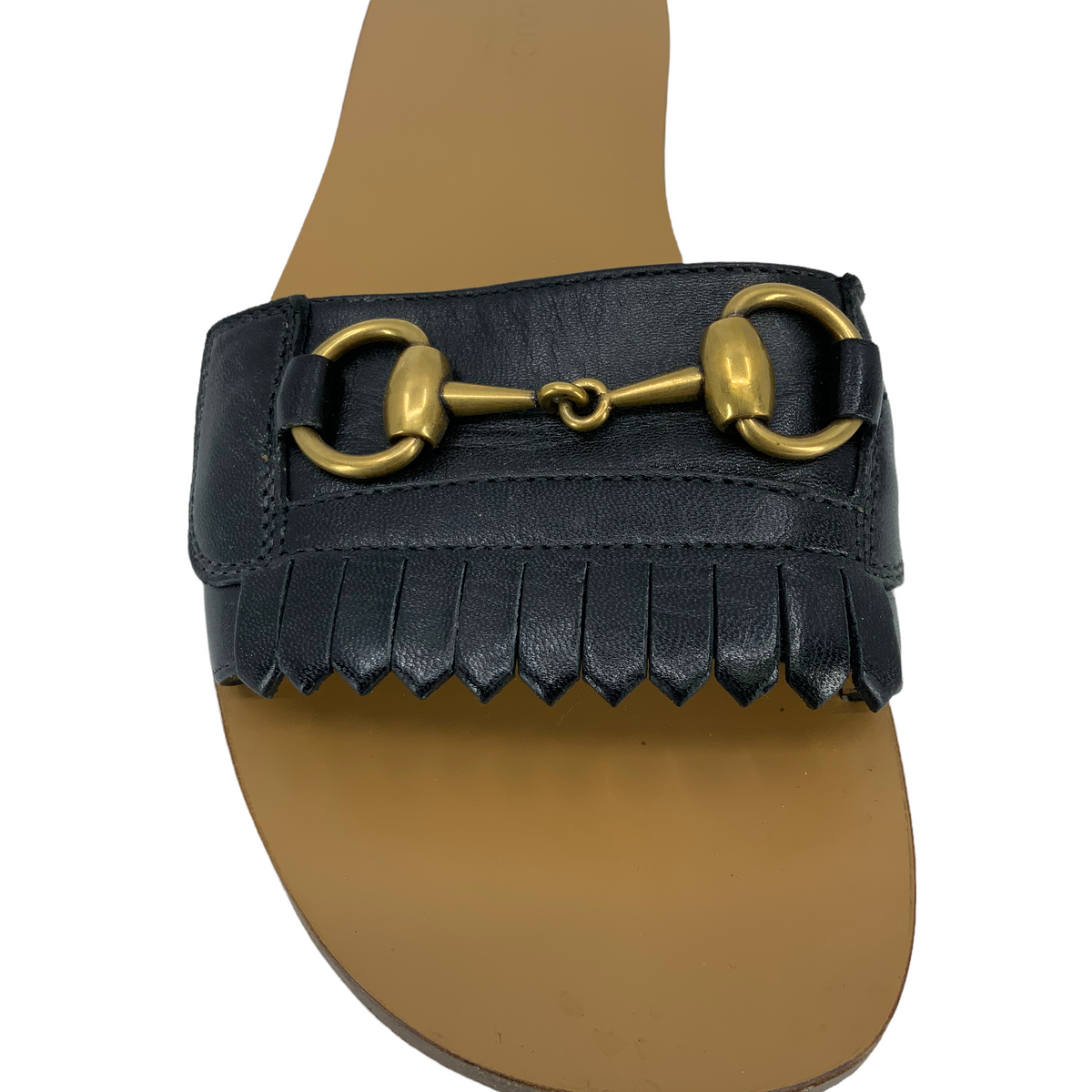 GUCCI Varadero Leather Horsebit Slide Sandals Size 8.5