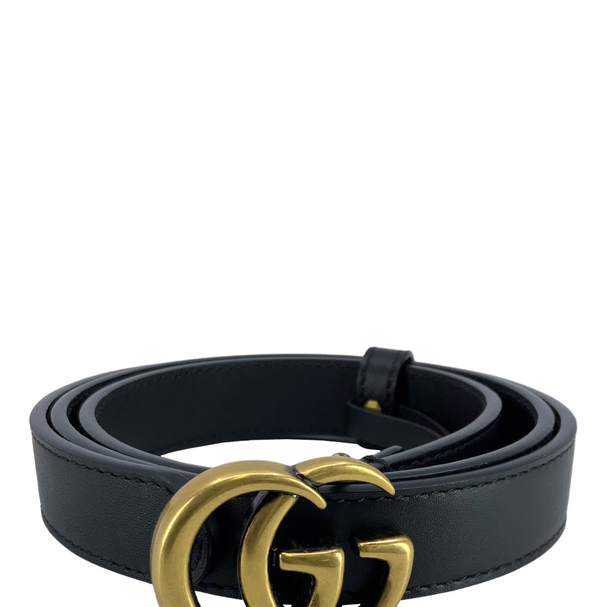 GUCCI GG Marmont Thin 20mm Leather Belt Size 75