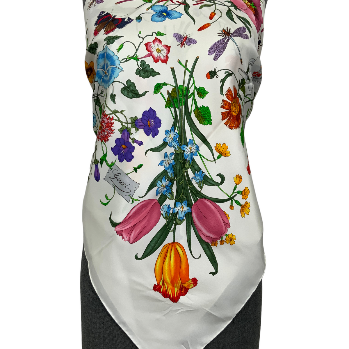 Gucci Josephine Floral Print Silk Scarf