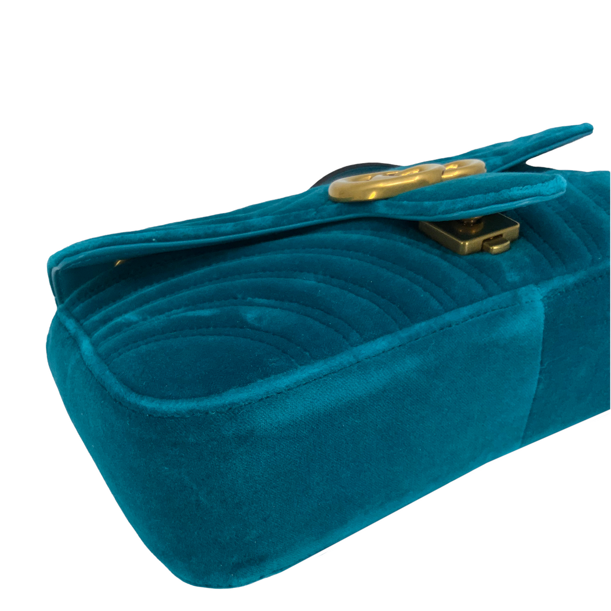 Gucci GG Marmont Matelasse Velvet Small Shoulder Bag