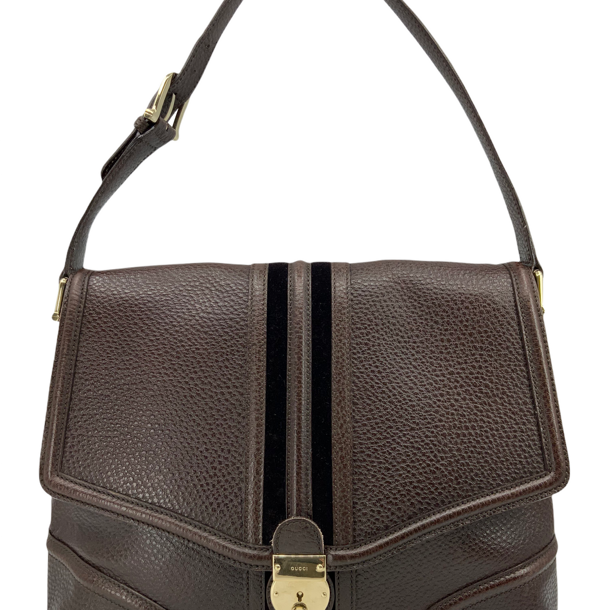 Gucci Leather Treasure Flap Shoulder Bag
