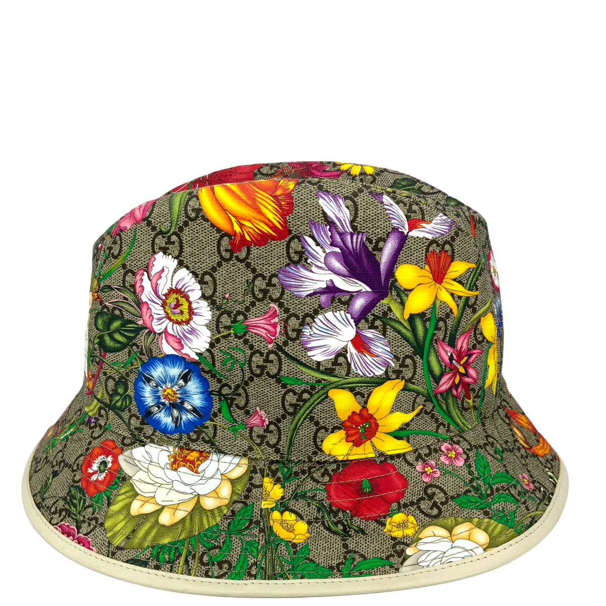 GUCCI GG Supreme Monogram Flora Fedora Hat