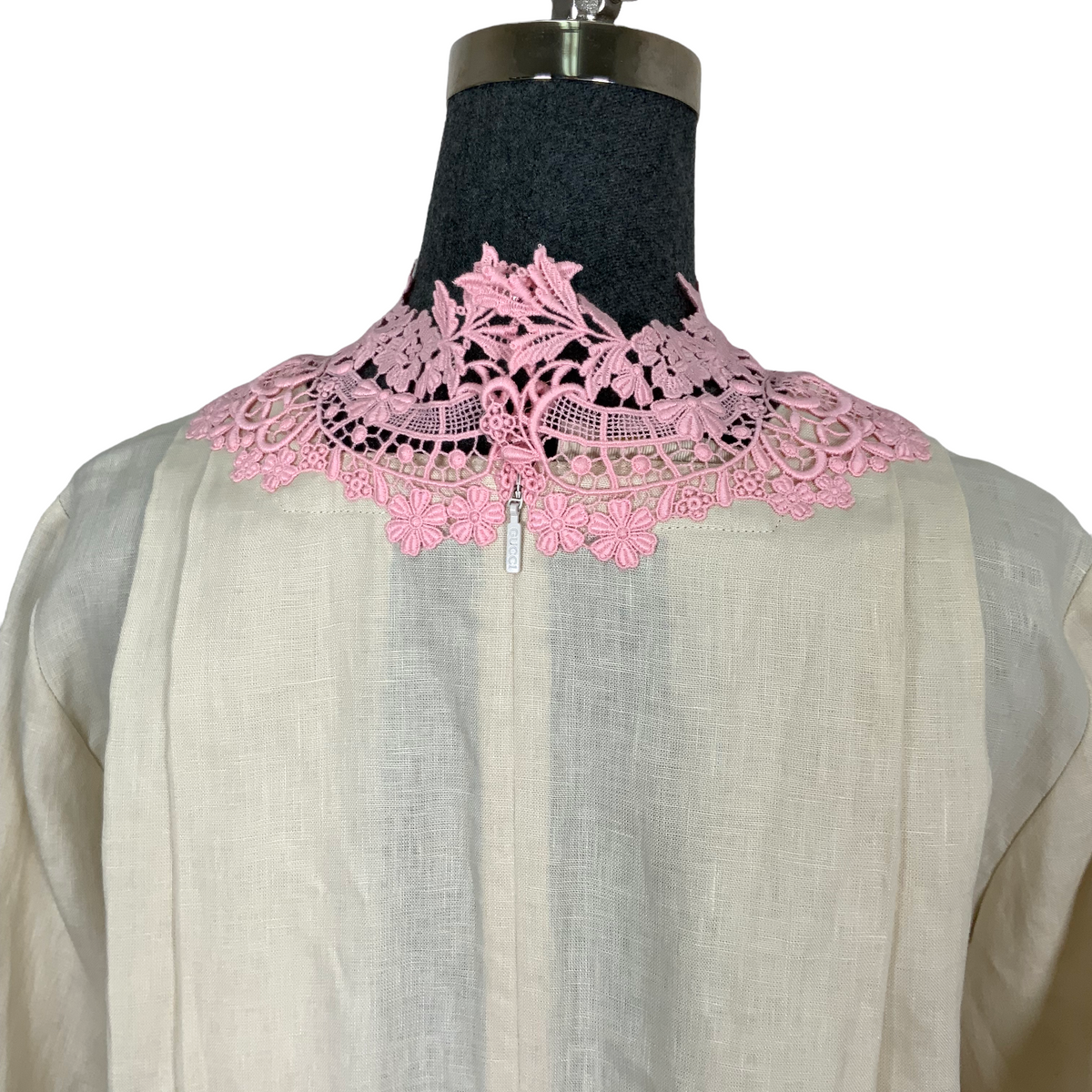 Gucci Linen and Lace Kaftan Dress Size S