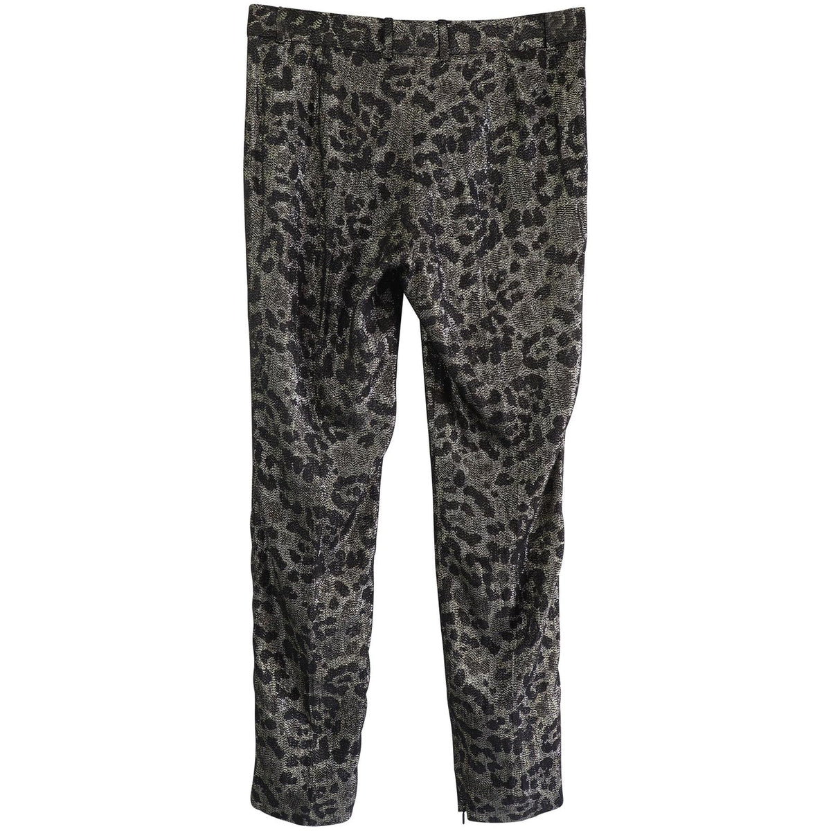 Gucci Metallic Leopard Silk Trousers