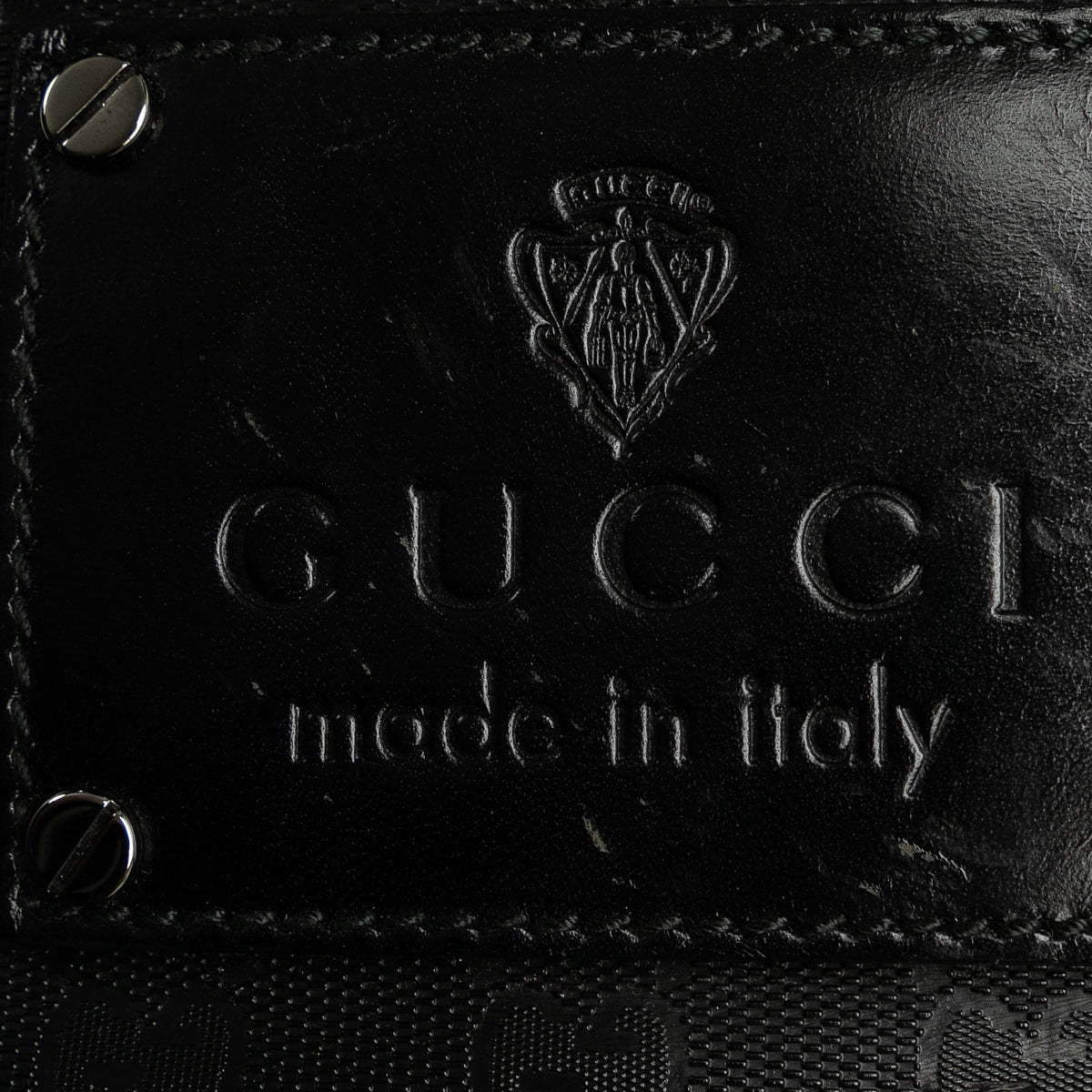 GUCCI GG Imprime Studded Shoulder Bag