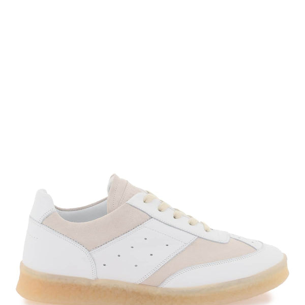 6 COURT LEATHER LOW-TOP SNEAKERS