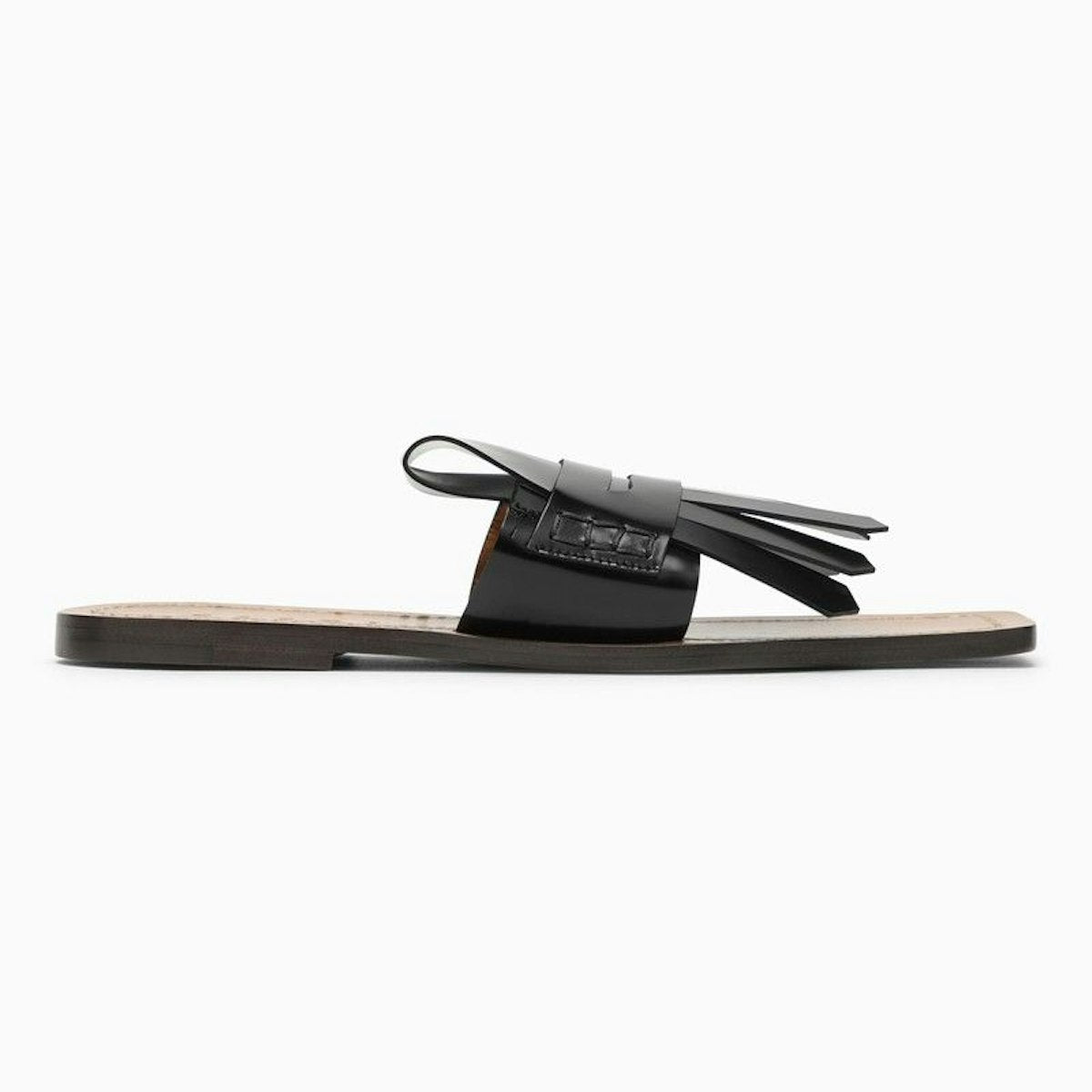 BLACK LEATHER BAMBI SANDAL