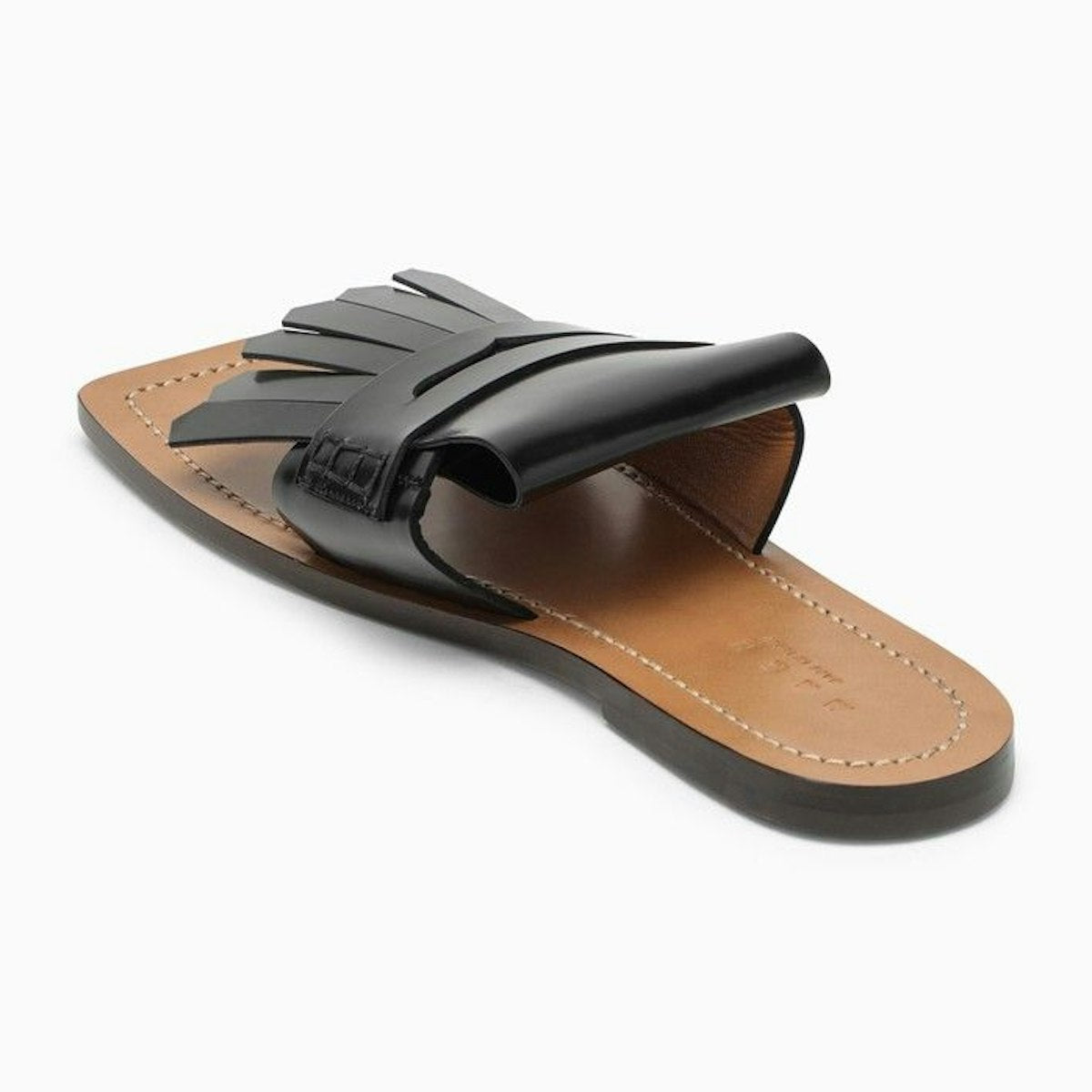 BLACK LEATHER BAMBI SANDAL