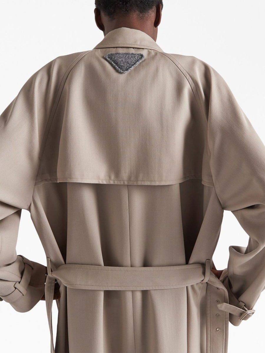 PRADA Men's Gabardine Trench Jacket for SS24