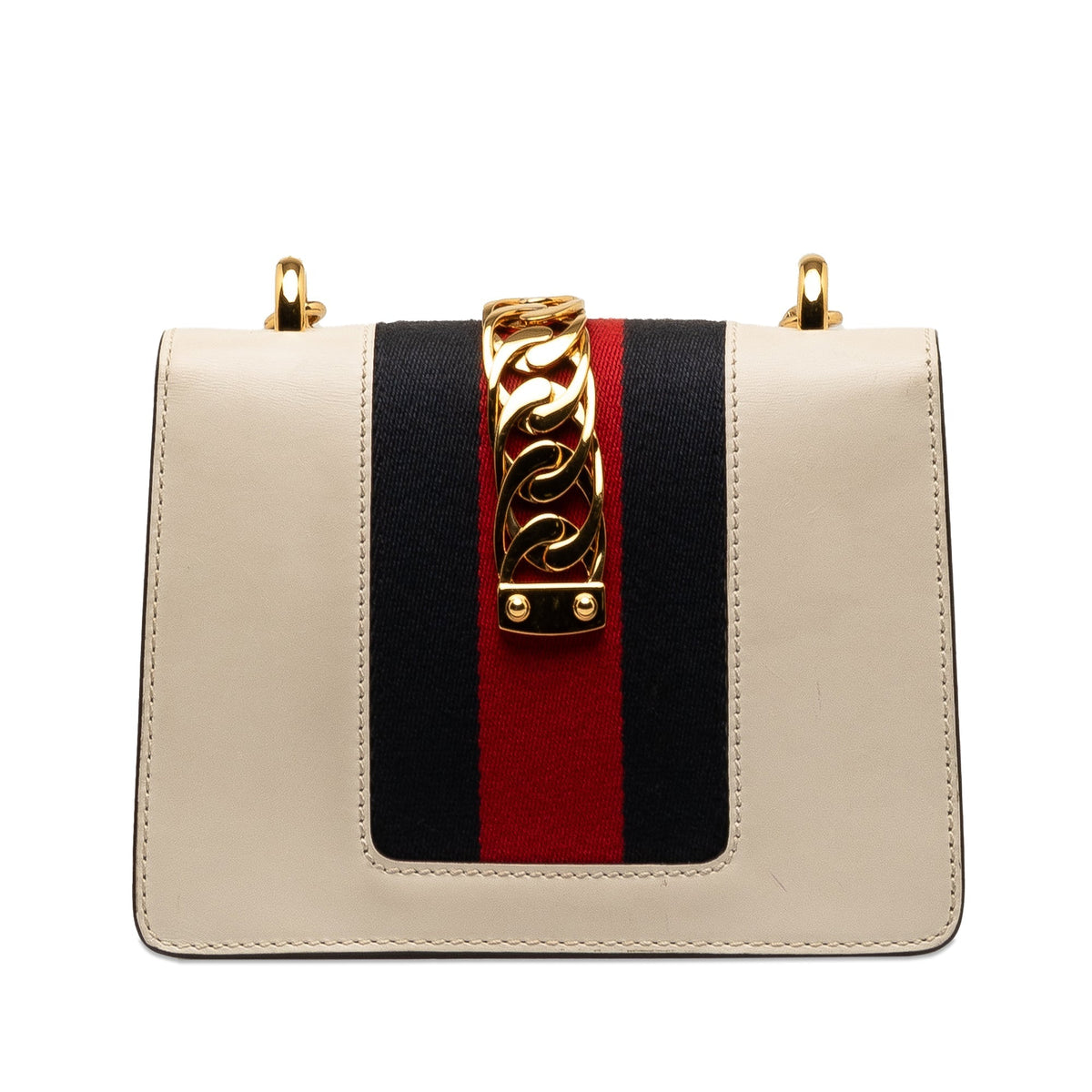 GUCCI Mini Sylvie Leather Chain Crossbody Bag