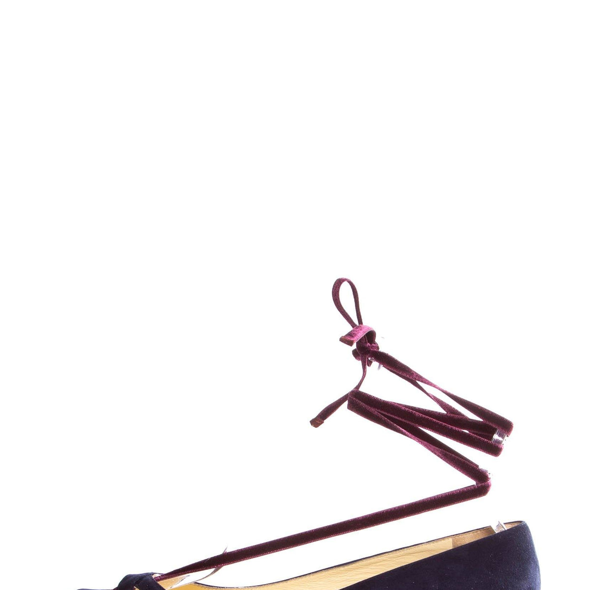 Sarah Flint Navy Suede Pointed Toe Flats SZ 40.5