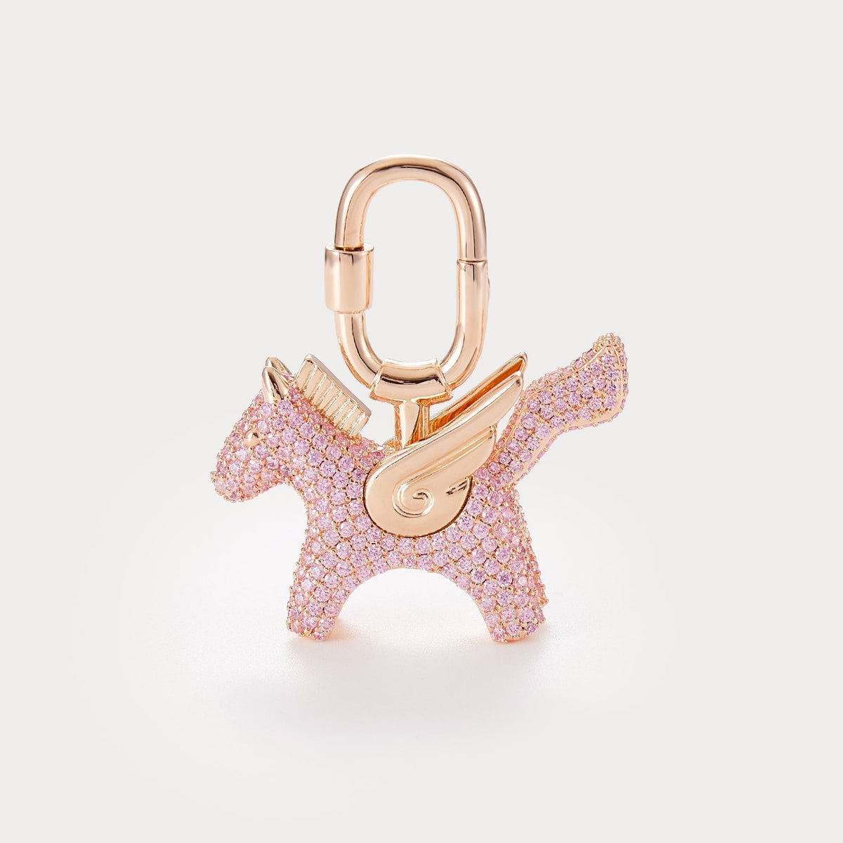 Sparkle Champagne Pink Zircon—Rodeo Pegase Bag Charm