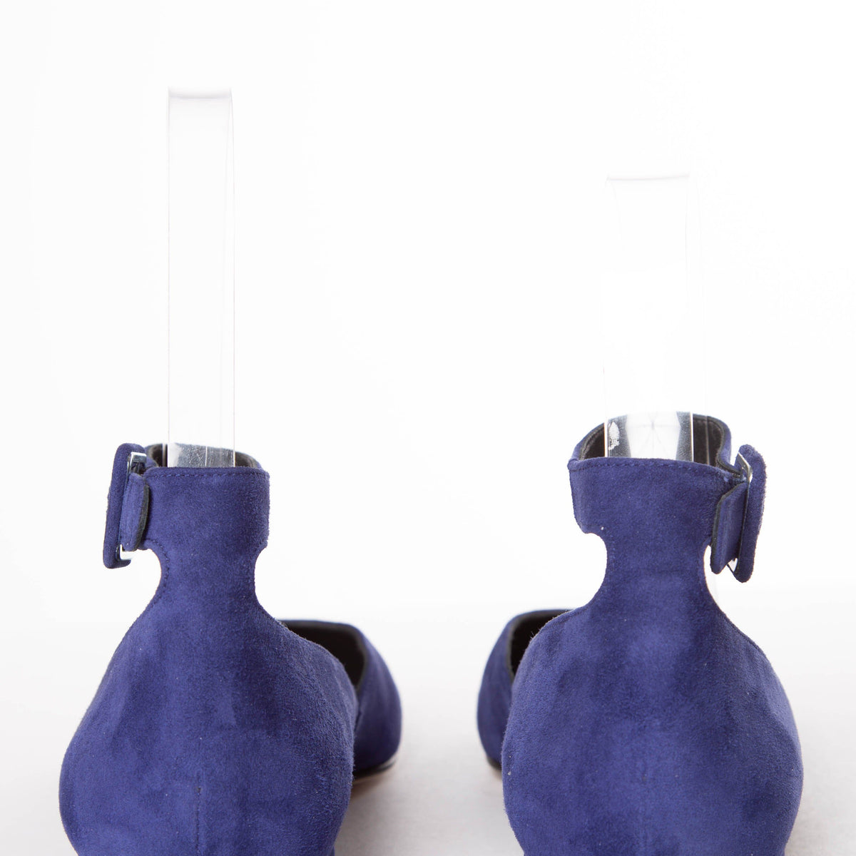 Stuart Weitzman Navy Suede Round-Toe Flats SZ 8.5 Sale