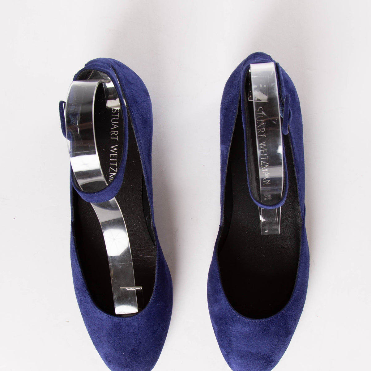 Stuart Weitzman Navy Suede Round-Toe Flats SZ 8.5 Sale