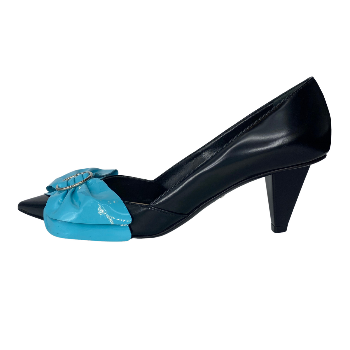 Prada Bow & Patent Leather Heels |US7.5|IT37.5|