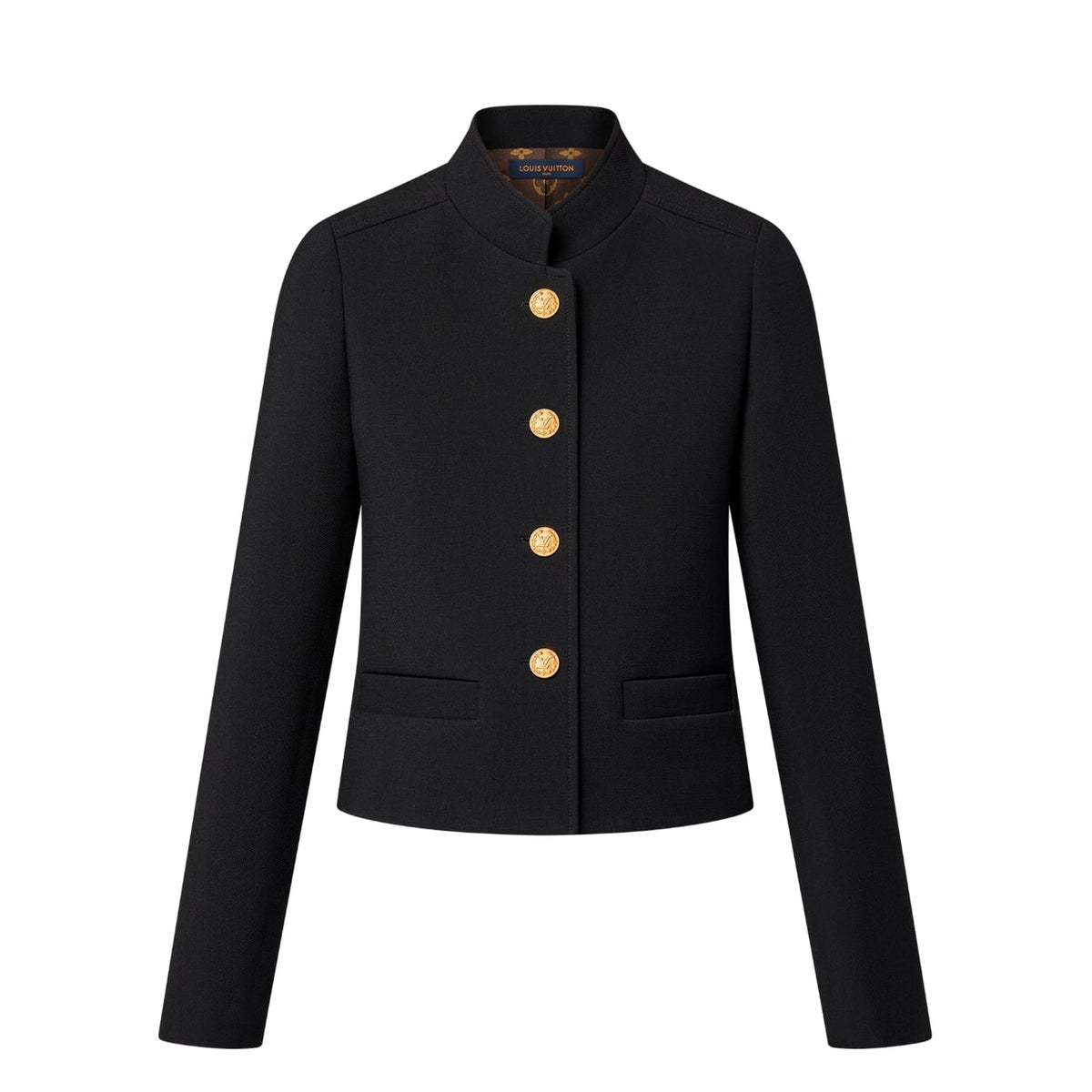 LV LV BUTTON OFFICER JACKET BLACK 1AGOKI