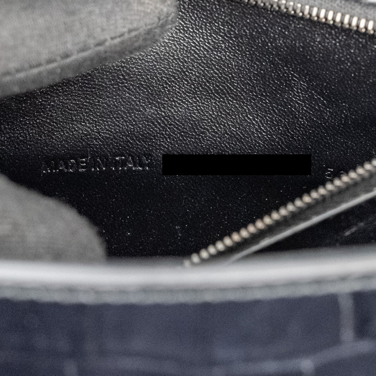 balenciaga Hourglass S Croc-Embossed Calfskin So Black