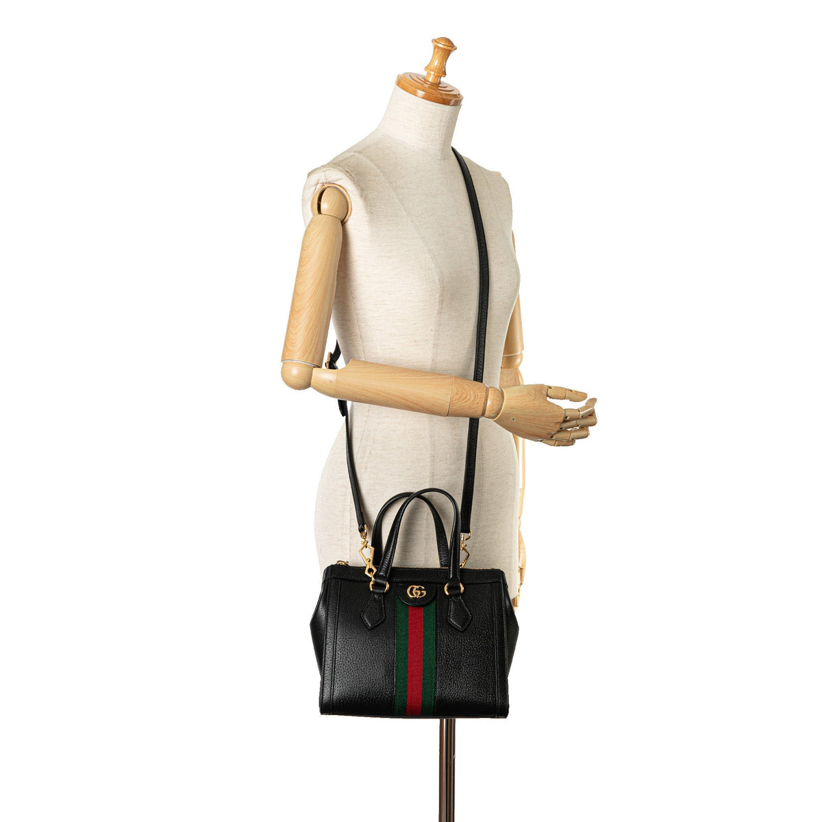 GUCCI Small Leather Ophidia Satchel