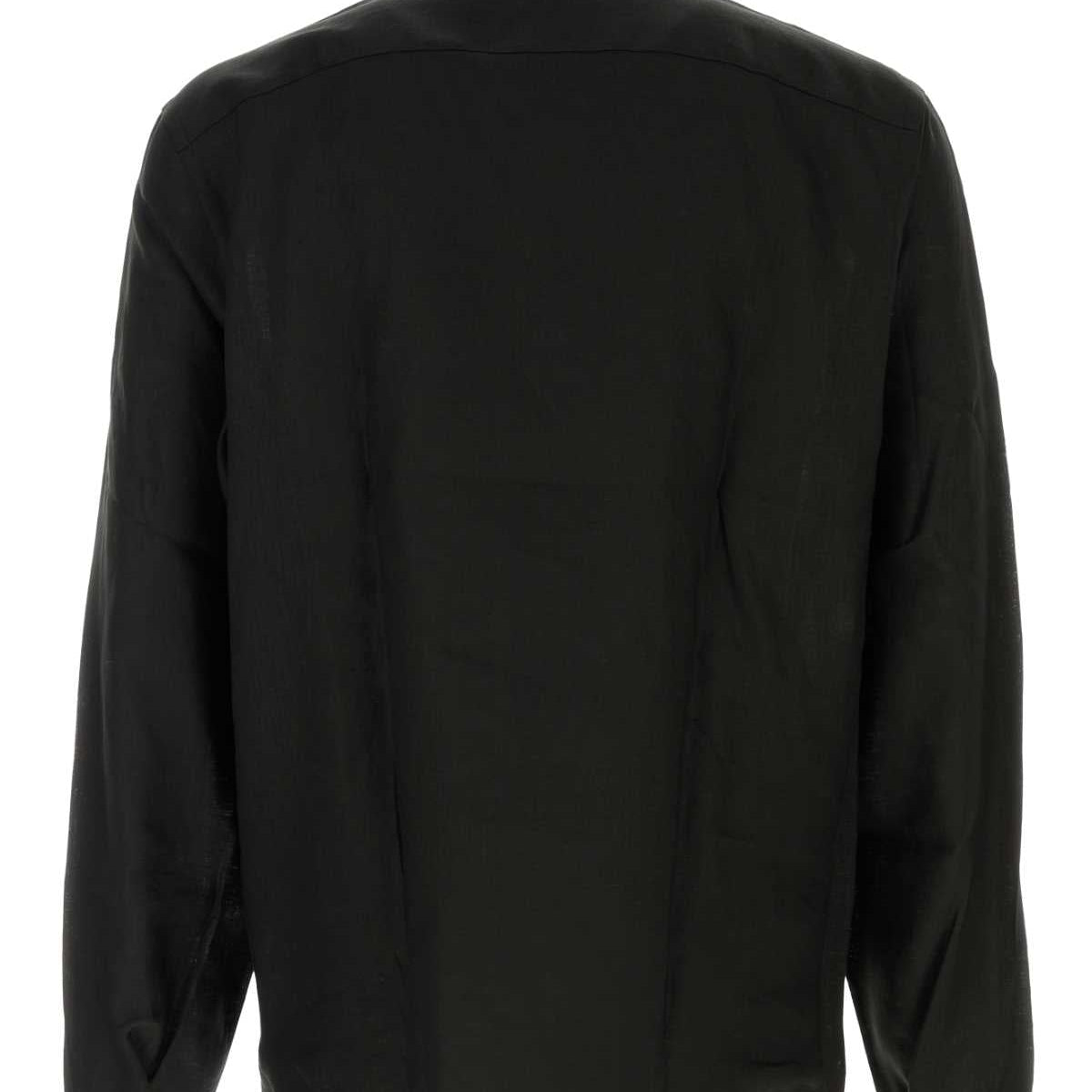 PRADA Men's Linen Front Pocket Shirt