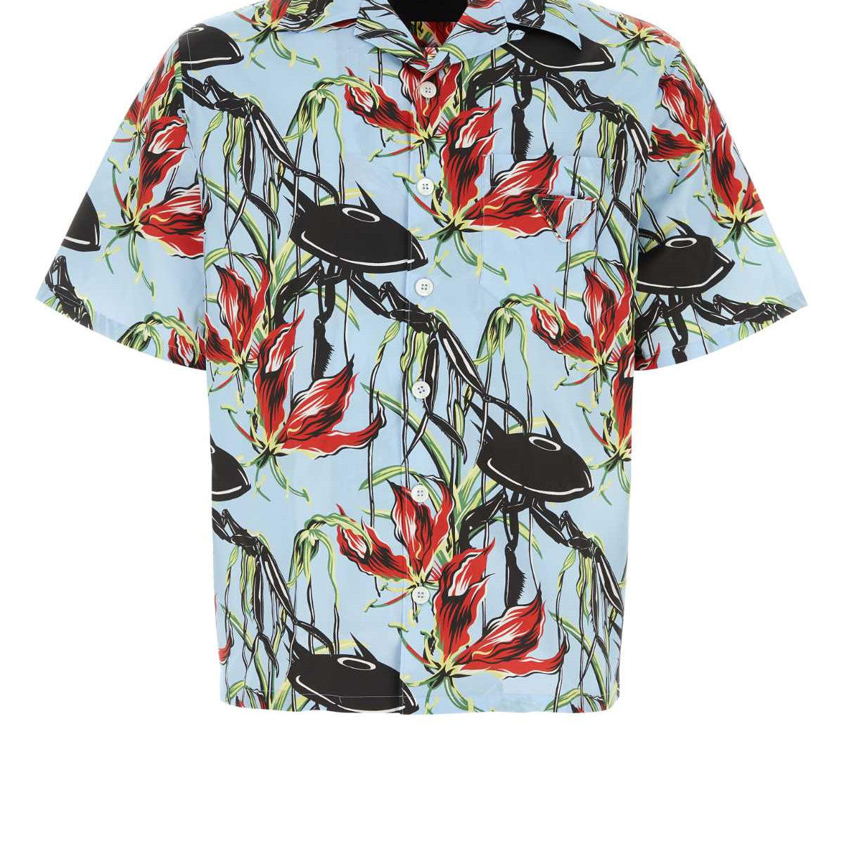 PRADA Printed Poplin Shirt for Men