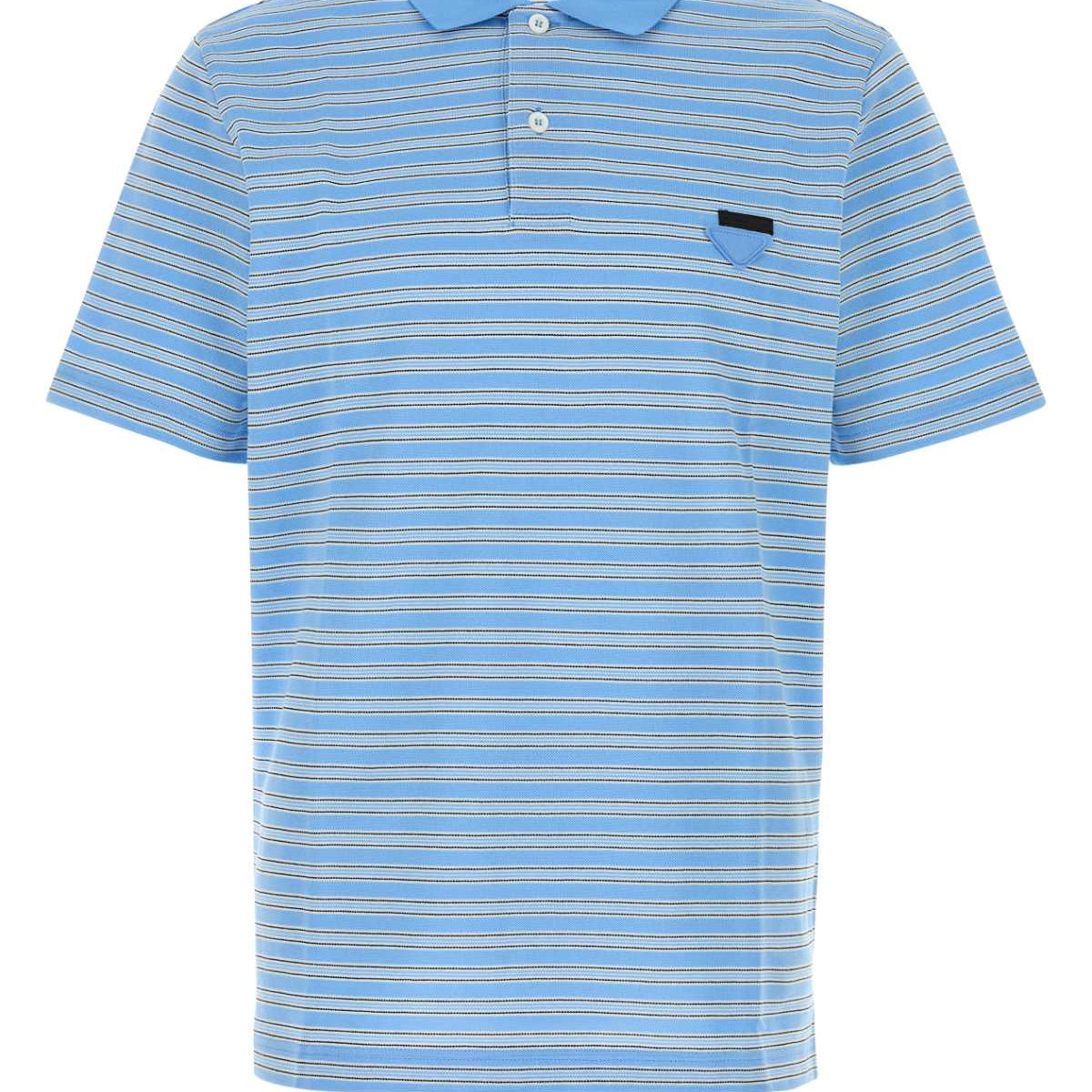 PRADA Embroidered Piquet Polo Shirt for Men - FW25 Collection