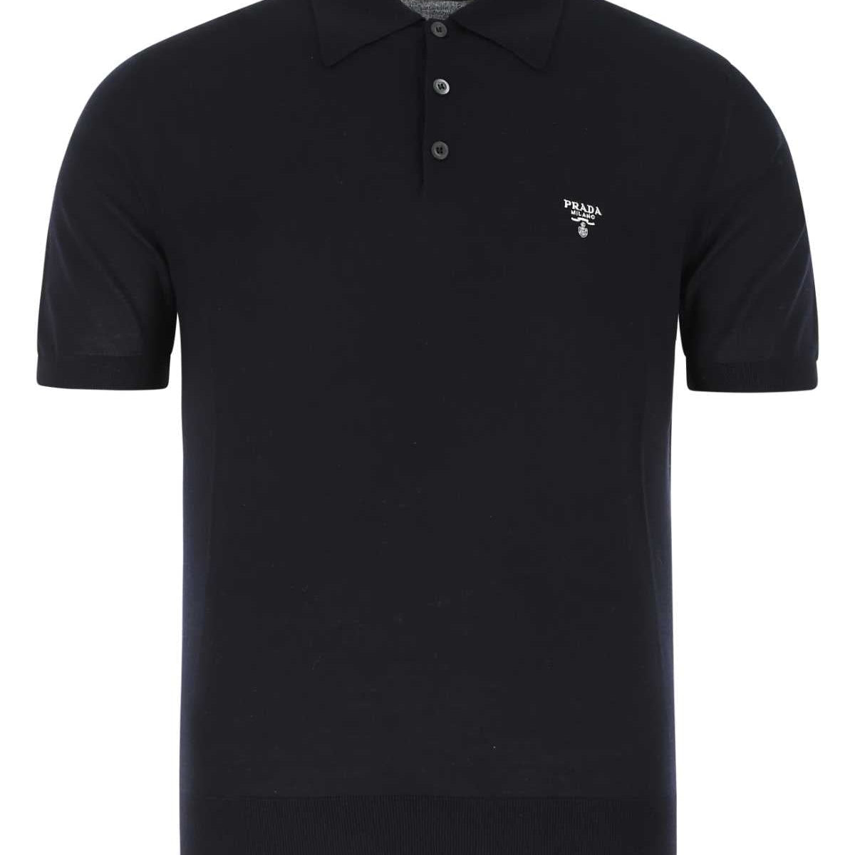PRADA Classic Wool Polo Shirt - Perfect for Men in FW25