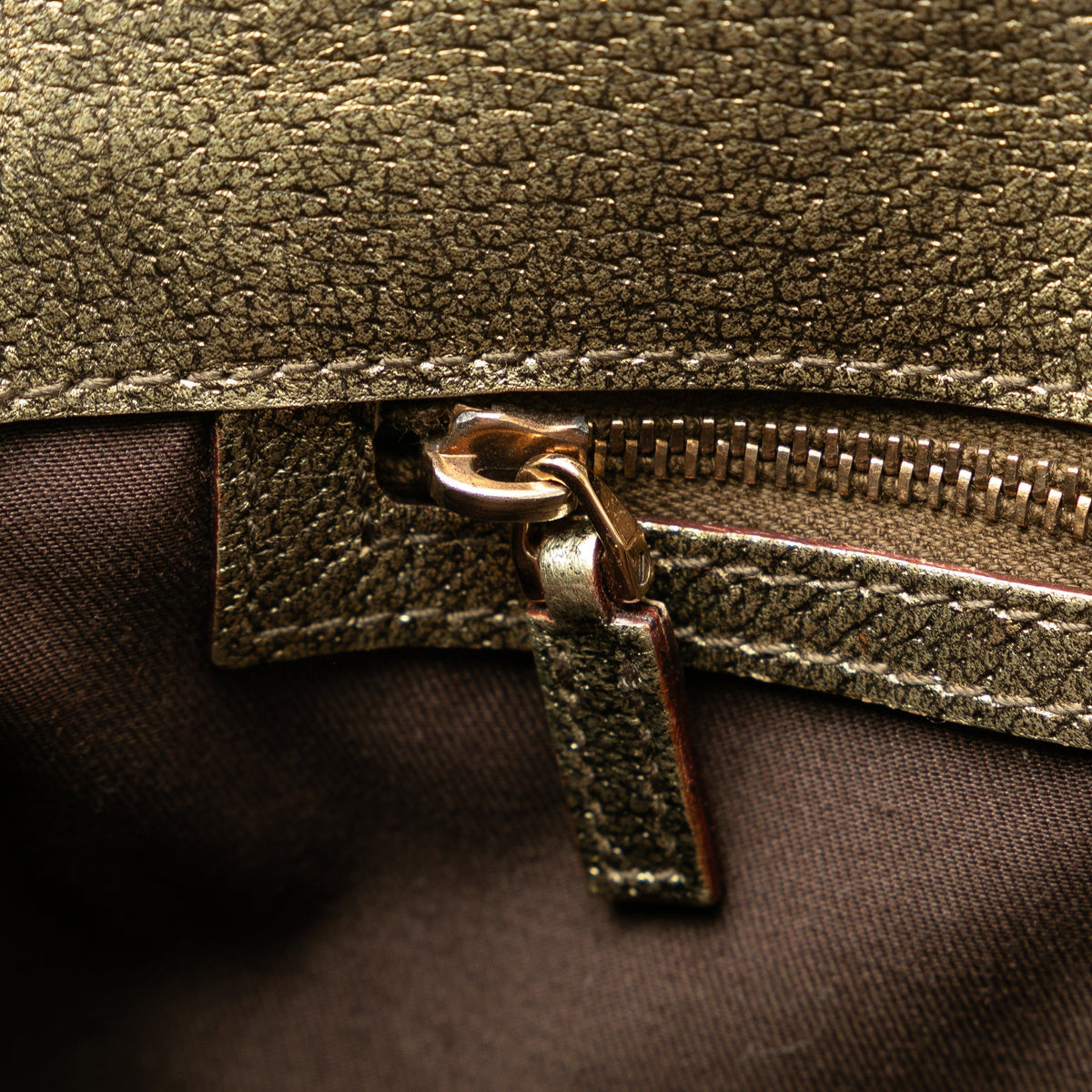 GUCCI GG Canvas Metal Bamboo Handbag