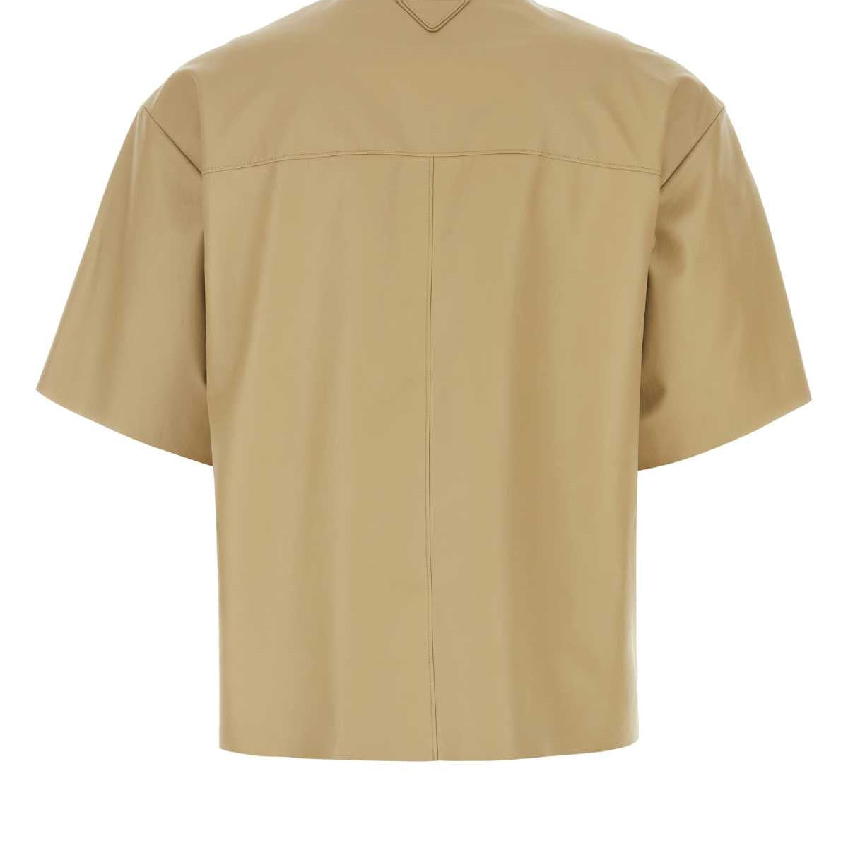 PRADA Men's Premium Leather Shirt Jacket