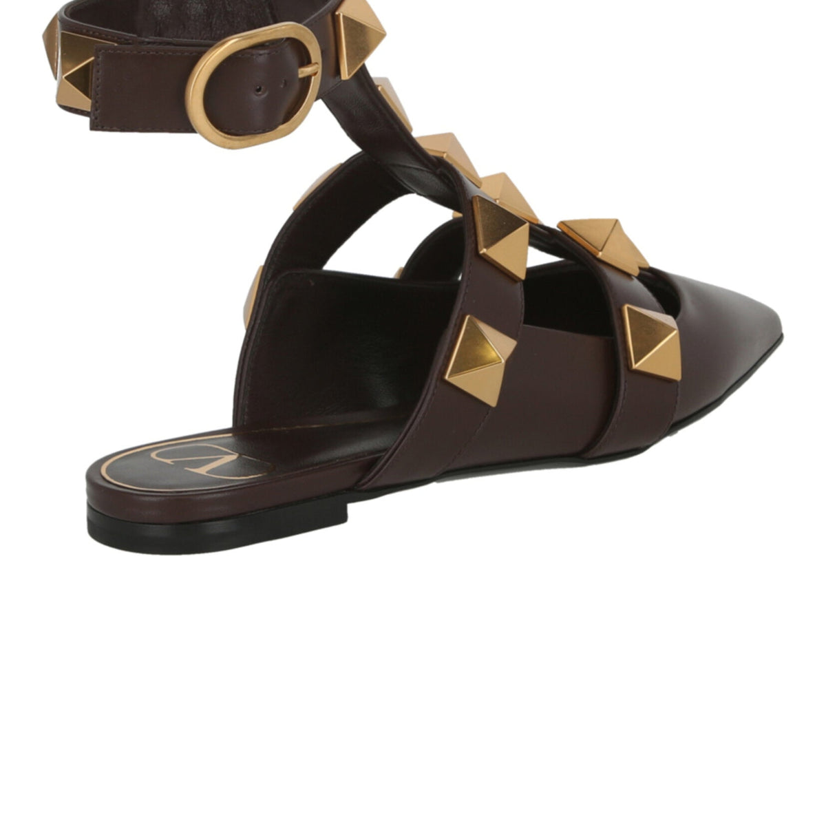 Valentino Womens Roman Stud Ballerina Shoes