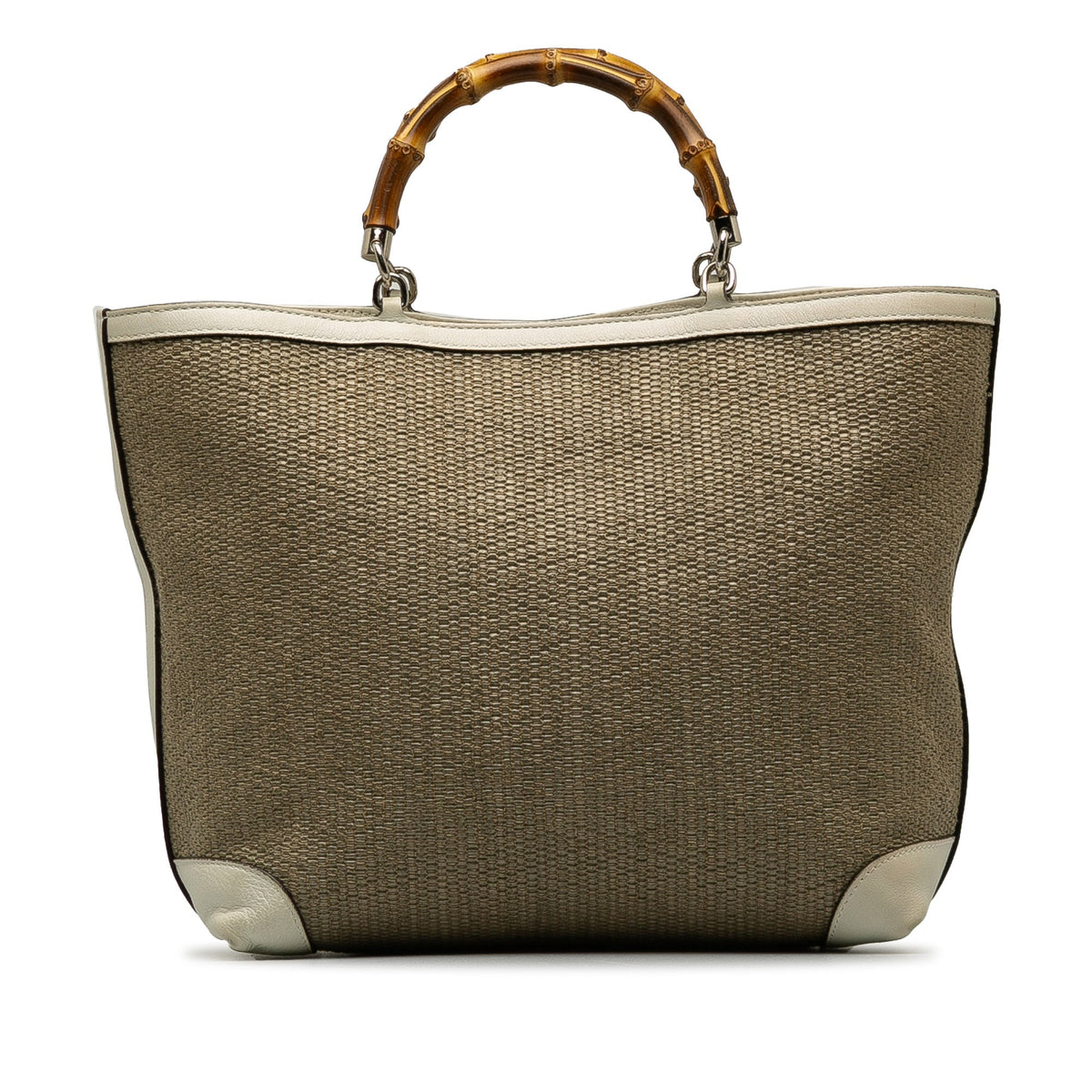 GUCCI Medium Raffia Bamboo Shopper Tote Tote Bag