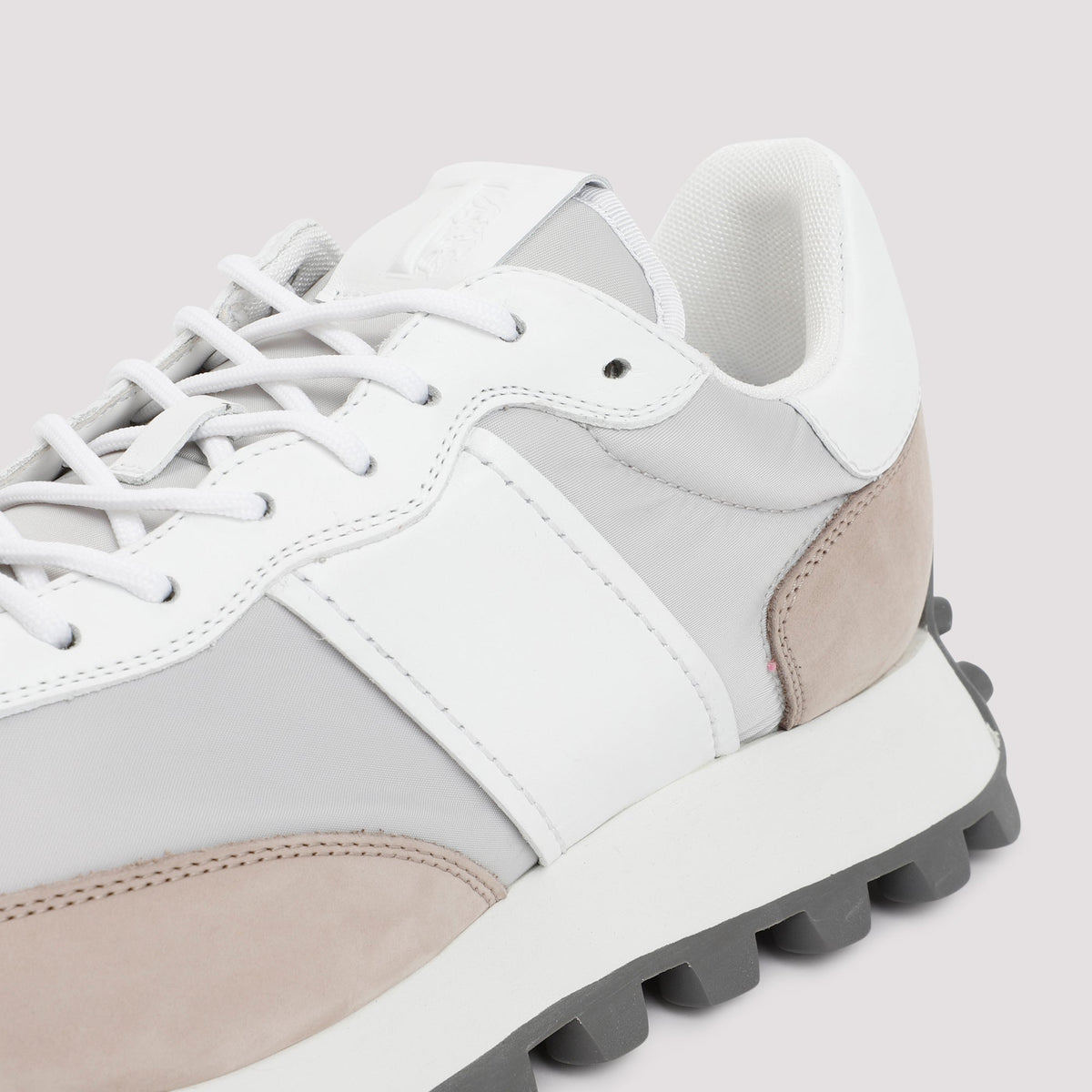 TOD`S 1T IN LEATHER AND FABRIC SNEAKERS