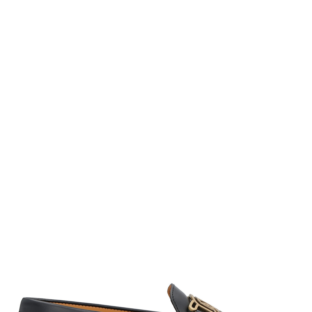 LEATHER CHAIN LINK DETAIL LOAFERS