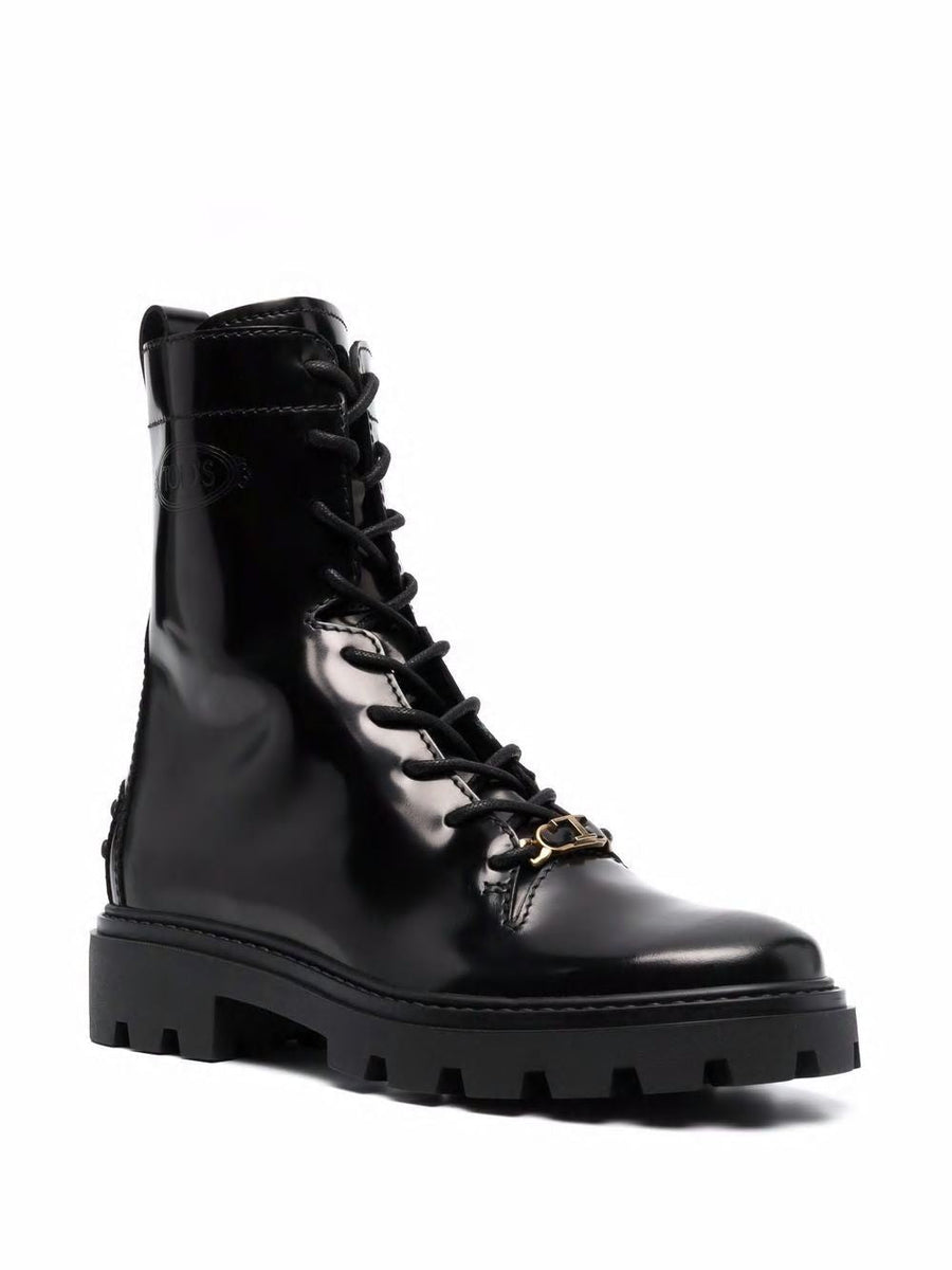 LEATHER COMBAT BOOTS