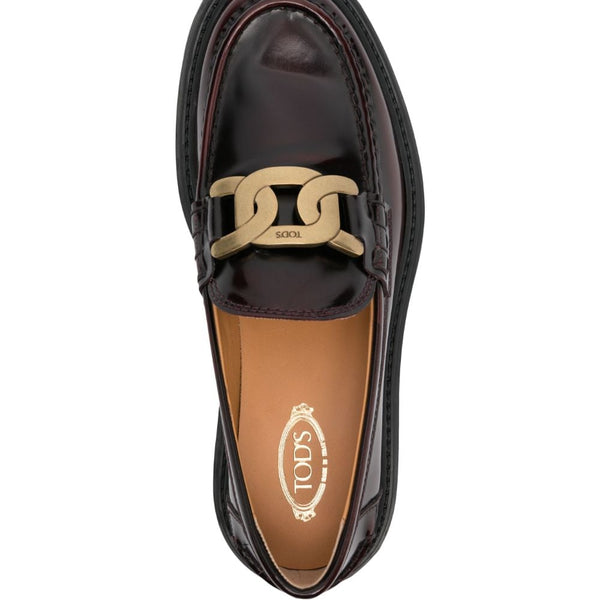 55 LOGO PLAQUE LEATHER LOAFERS