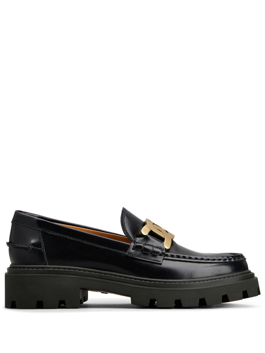 CHAIN LEATHER LOAFERS