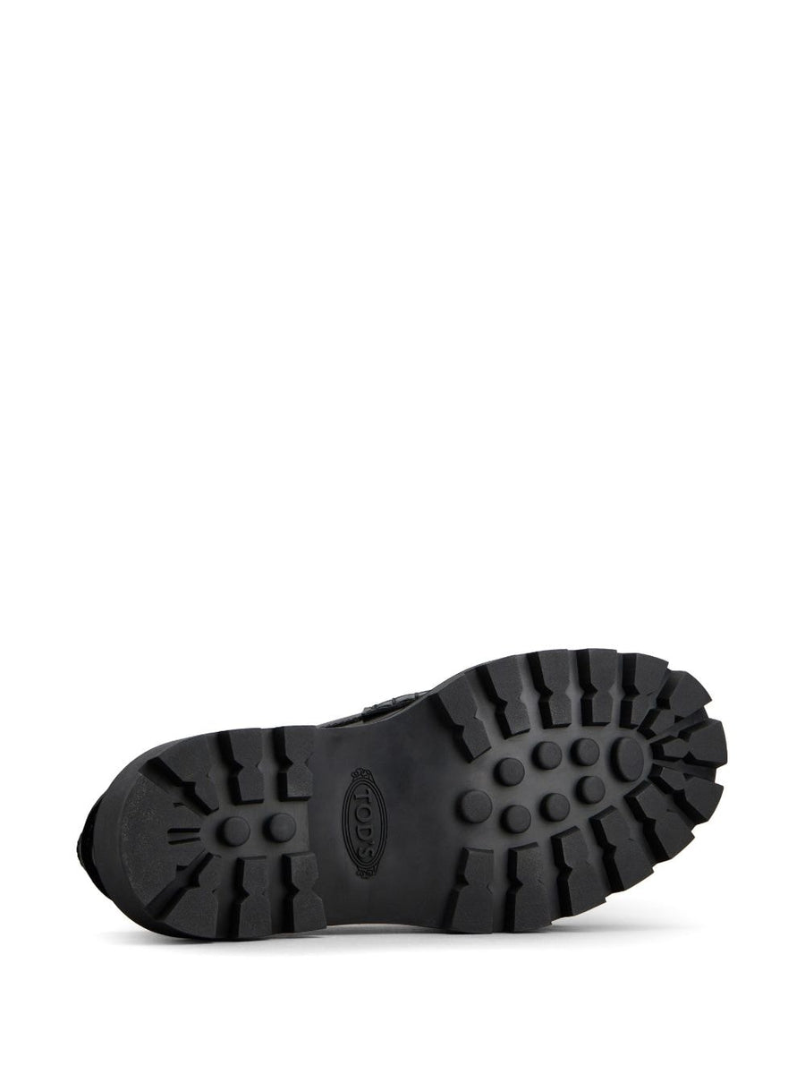 CHAIN LEATHER LOAFERS