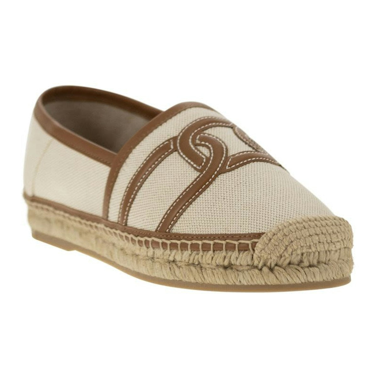 SLIP-ON KATE IN CANVAS AND LEATHER