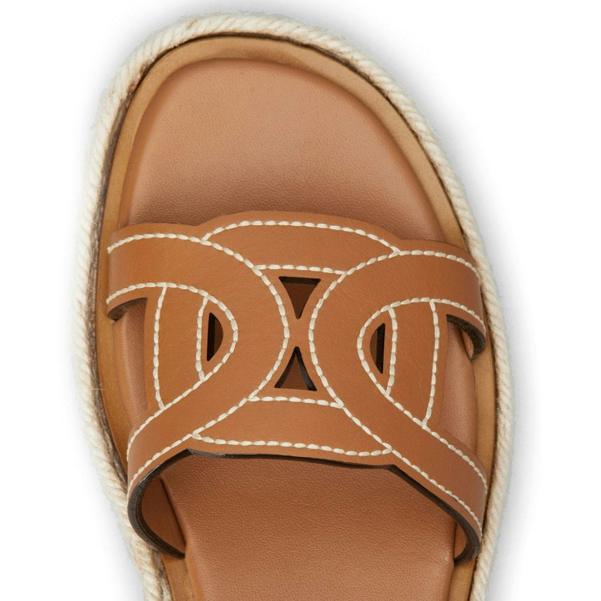 RAFIA AND LEATHER WEDGE SANDALS
