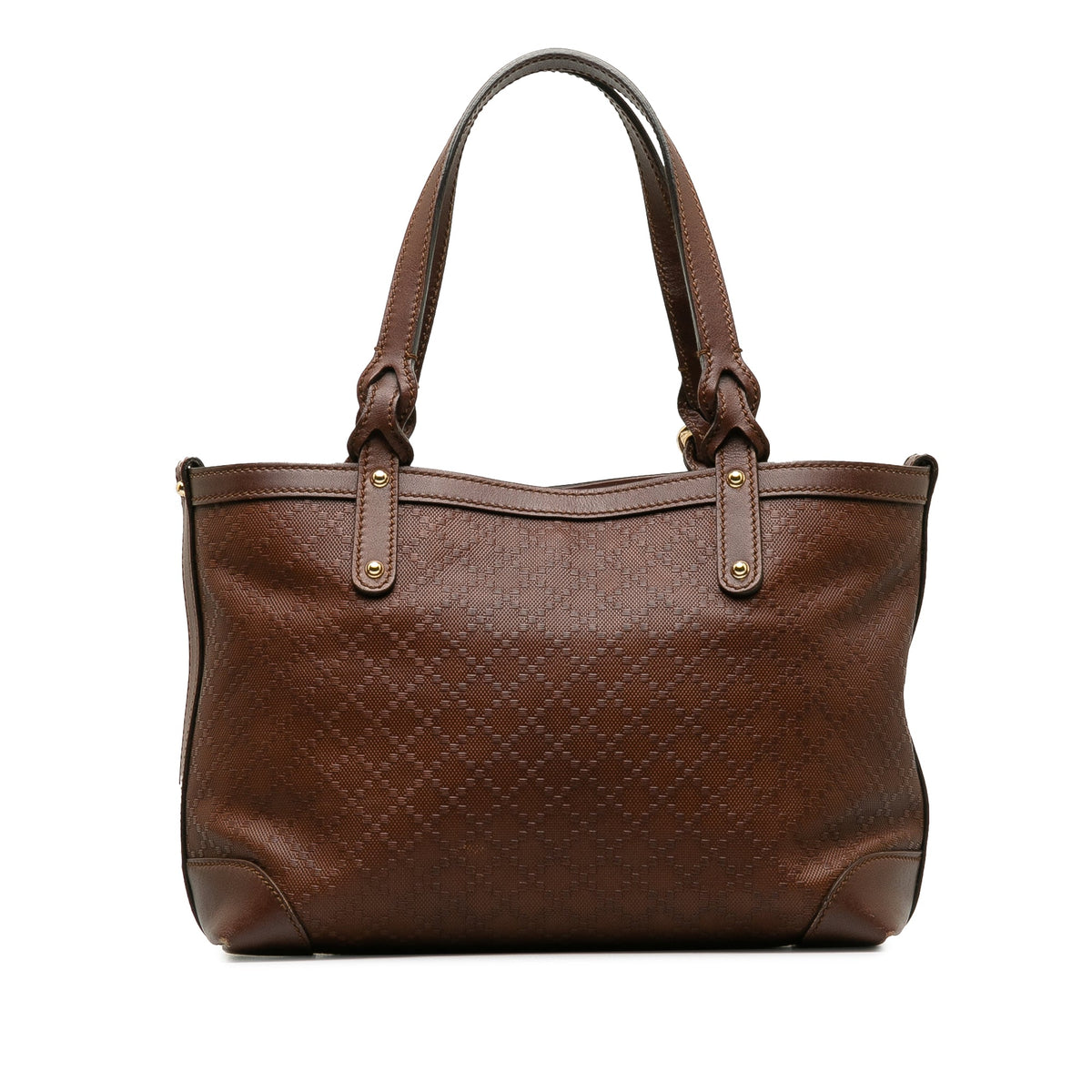GUCCI Leather Diamante Craft Tote Bag