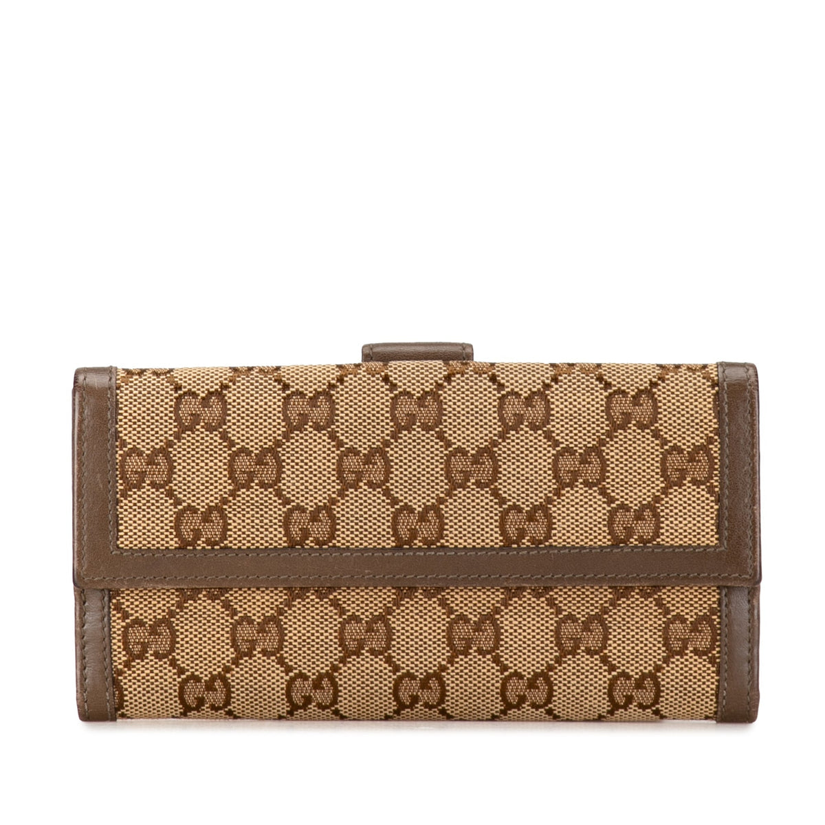 GUCCI Studded Interlocking GG Canvas Bifold Wallet Long Wallets
