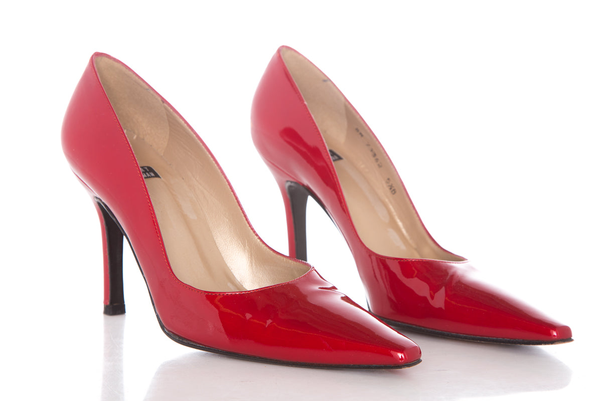 Stuart Weitzman Red Patent Leather Heels SZ 5.5