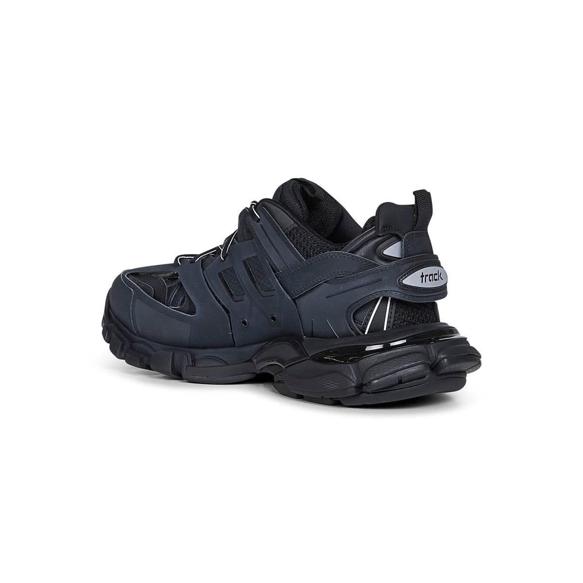 Balenciaga Men Black Mesh And Nylon Track Sneakers