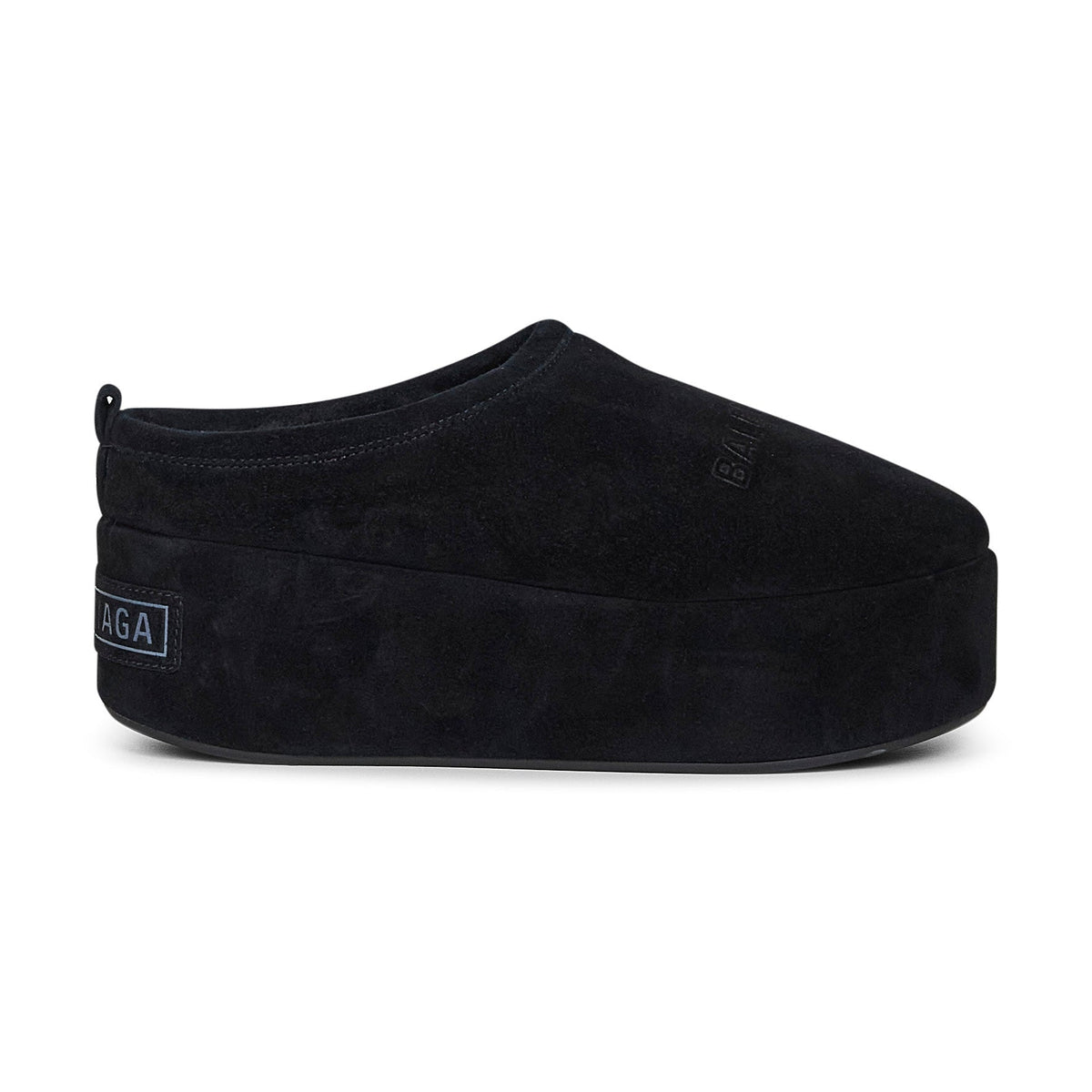 Balenciaga Women Black Alaska Soft Platform Mules