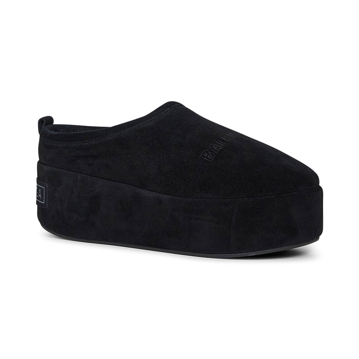 Balenciaga Women Black Alaska Soft Platform Mules