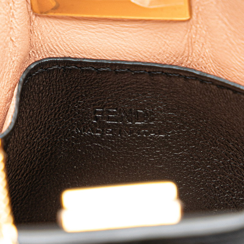 Top quality Fendi Nano Peacebu Chain Mini Shoulder Bag Charm 7AR993 Black G Leather  Top quality Fendi