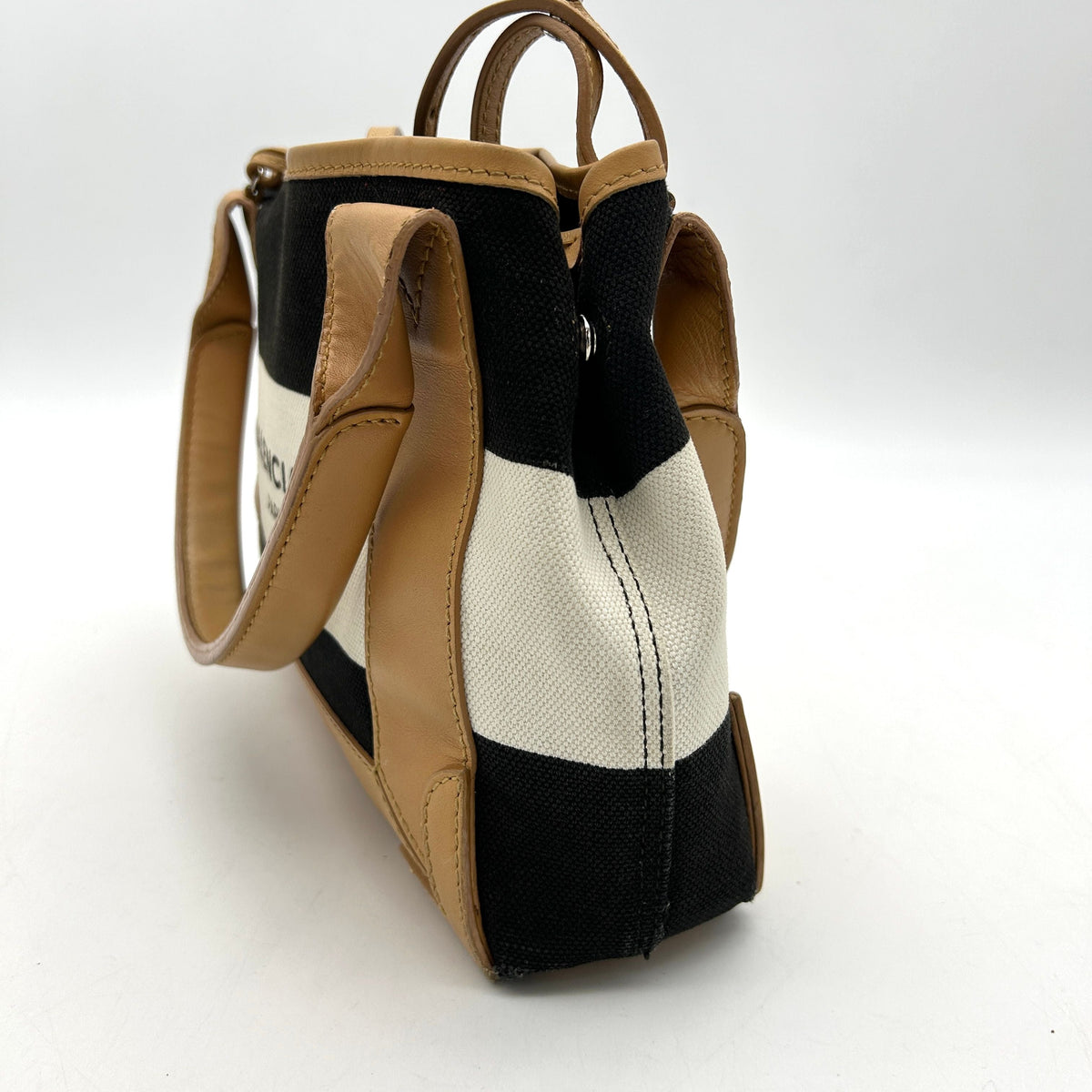 balenciaga Black Navy Cabas S Canvas Tote Bag Multiple colors Leather Cloth Pony LA7168