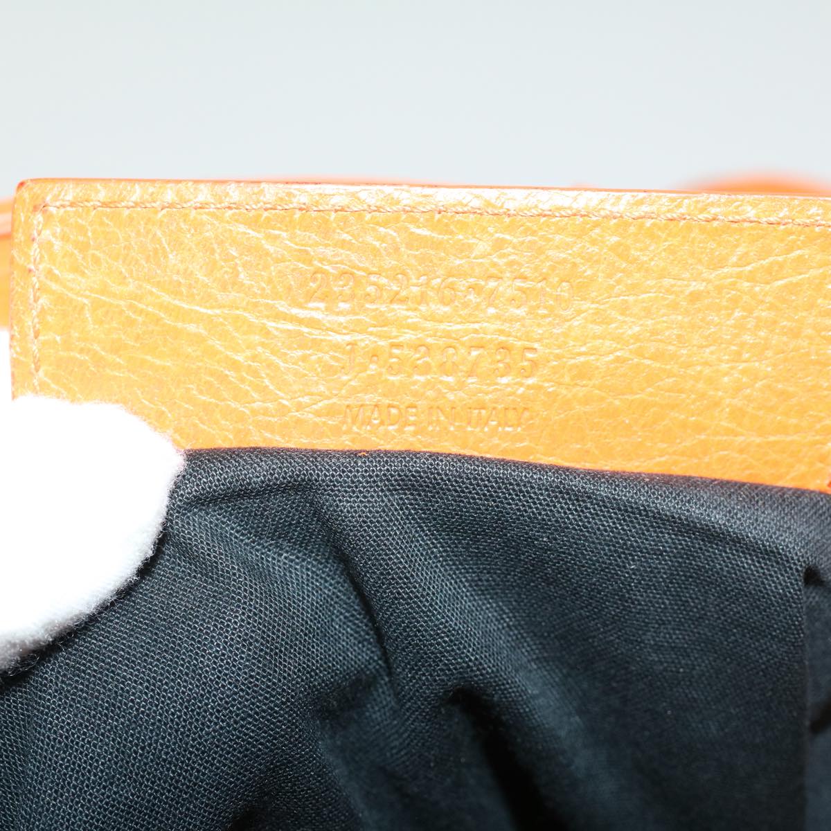 balenciaga Vero Hand Bag Leather 2way Orange Auth am4469